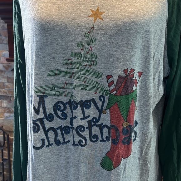 STRETCHY Long Sleeve Christmas Top - Picture 2 of 4